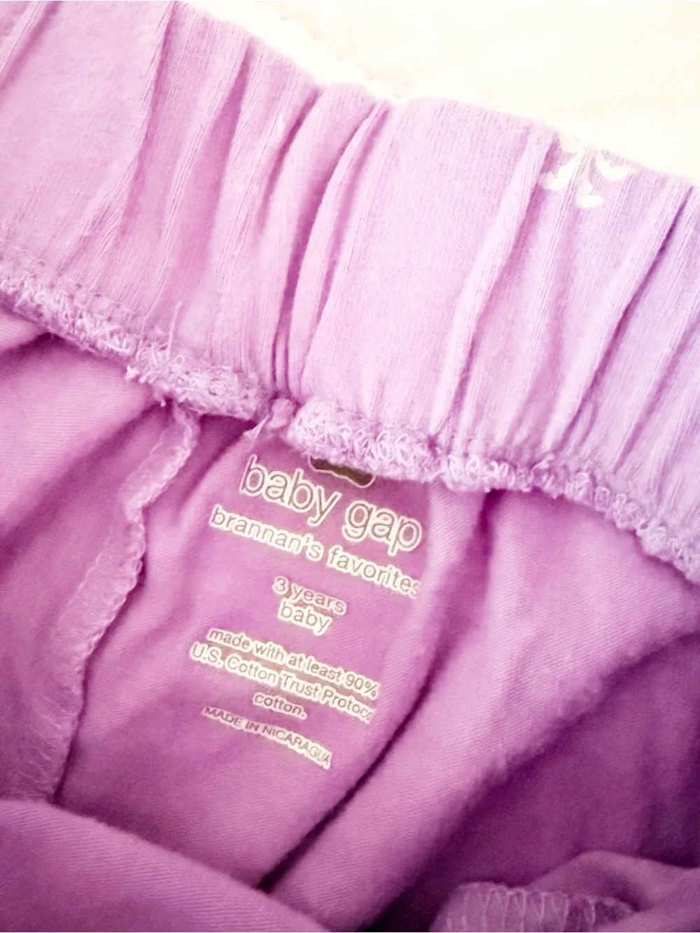 GAP Kids 3T Girls Purple Ruffle Palm-Print Shorts